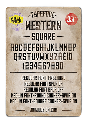 JÜ  - font - Typeface Western Square